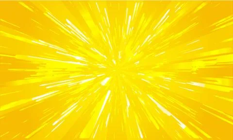 Abstract yellow comic zoom background. Acceleration cartoon super speed zoom. Stock Illustration