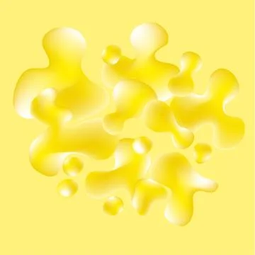Abstract yellow creative fluid style element Illustrazione stock