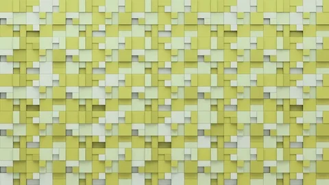 Abstract yellow Cubes Background Random Motion, 3d Loopable Animation 4k Vidéo 71473307