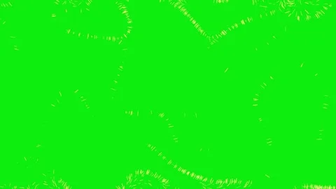 Abstract yellow curly lines pattern on a vibrant green background featuring.. Stock Footage 341179552
