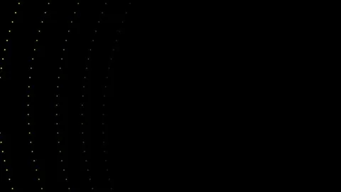 Abstract Yellow Dot Grid Curtain Effect on Dark Background Seamless Loop Video stock 330794176
