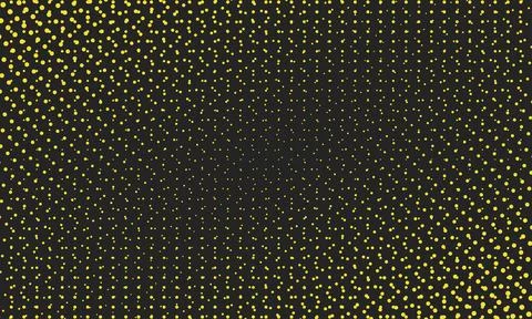 Abstract yellow dots on black background. Stock Illustration