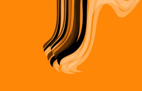 Abstract yellow dynamic shapes pattern background Illustrazione stock