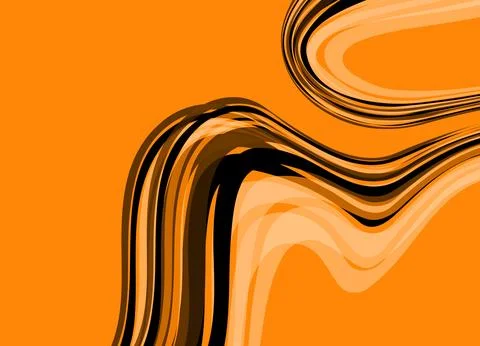 Abstract yellow dynamic shapes pattern background Stock Illustration
