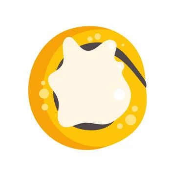 Abstract yellow eclipse isolated on white background Stock Illustration