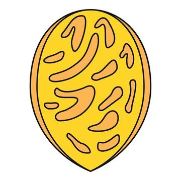 Abstract yellow egg with orange blobs pattern イラスト素材