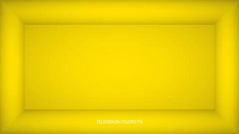 Abstract yellow empty room, niche with yellow wall, floor, ceiling, dark side Stock Illustration