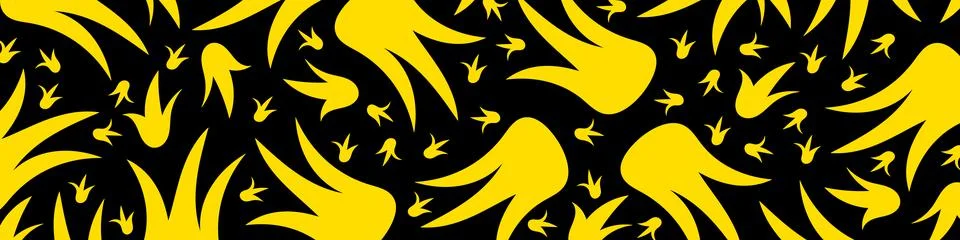 Abstract yellow flat flame vector background Stock Illustration