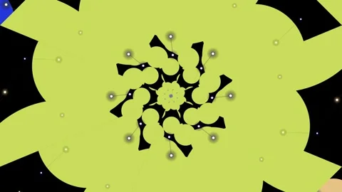 Abstract Yellow Floral Pattern Animation. 스톡 동영상 329499307