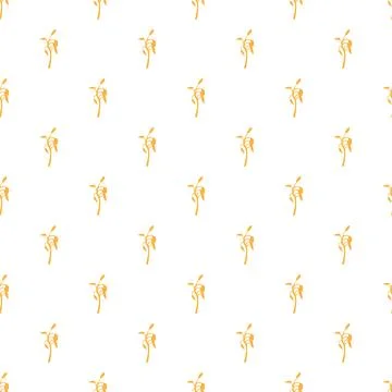 Abstract yellow floral seamless pattern on white background Stock Illustration