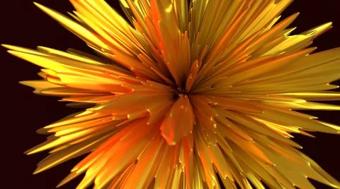 Abstract Yellow Flower Splash Stock Illustration