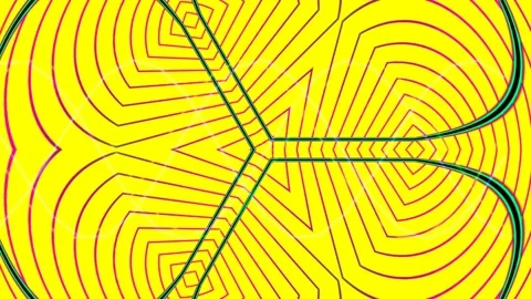 Abstract yellow flowing lines abstract geometric background loop 스톡 동영상 335470769