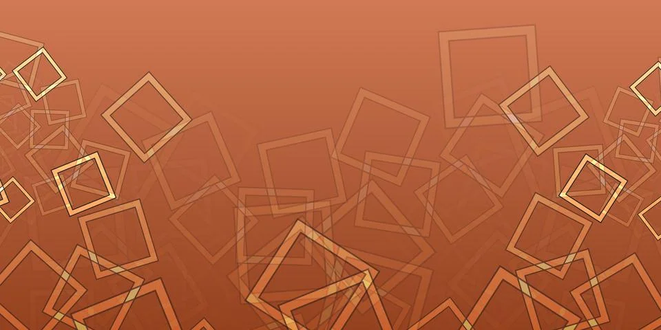 Abstract Yellow Frames, Squares on Red Background Pattern with Free Copy Sp.. Stock Illustration