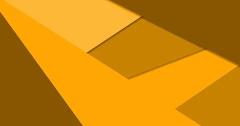Abstract yellow geometric background with 3d shapes Illustrazione stock