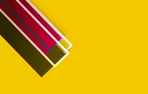 Abstract yellow geometric background with diagonal lines and shapes. Vector.. Stock Illustration
