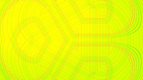 Abstract Yellow Geometric Line Pattern Motion Background Stock Footage 333081647