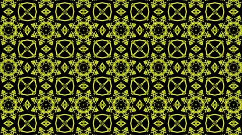 Abstract yellow geometric seamless pattern background. Abstract Stripes Kalei Stock Illustration