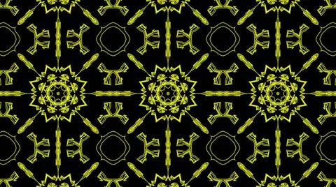 Abstract yellow geometric seamless pattern background. Abstract Stripes Kalei Stock Illustration