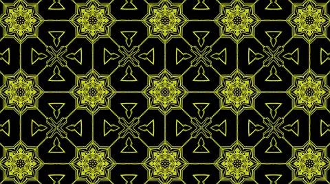 Abstract yellow geometric seamless pattern background. Abstract Stripes Kalei Illustrazione stock