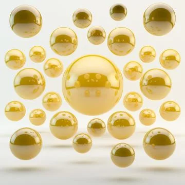 Abstract yellow geometric shapes from rounds Stock Illustration