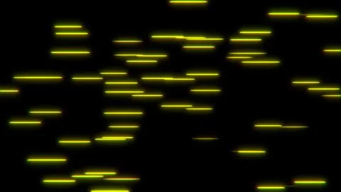 Abstract yellow glowing horizontal lines moving fast 库存插图