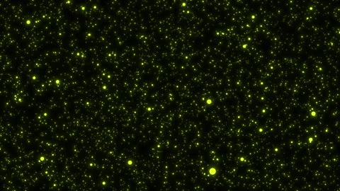 Abstract yellow glowing particle dust floating on black background in cinem.. Vídeos de archivo 343321932