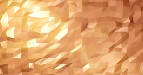 Abstract yellow gold low poly triangular mesh background 스톡 일러스트
