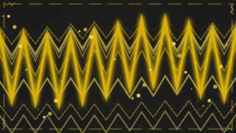 Abstract yellow golden wave pattern on black background, elegant geometric .. Stock Footage 344516868