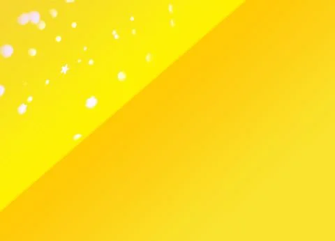 Abstract Yellow Gradient Background With White Stars &amp; Bokeh Illustrazione stock