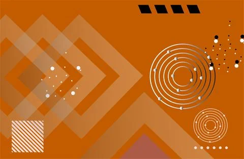 Abstract yellow gradient geometric elements ,circles and lines design for w.. イラスト素材