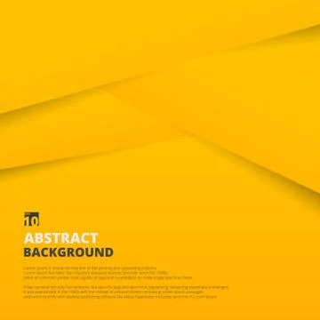 Abstract of yellow gradient paper cut pattern background. Stock Illustration