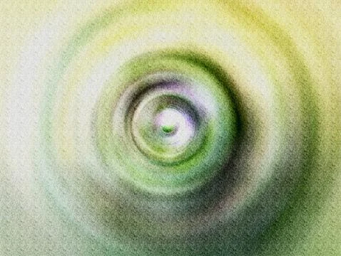 Abstract Yellow Green Concentric Vortex With Grainy Texture and Circular Mo.. Stock Illustration