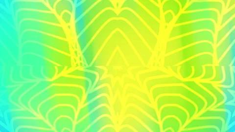 Abstract yellow green gradient background with kaleidoscope overlay Stockbeeldmateriaal 336100137