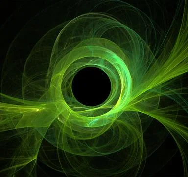 Abstract yellow-green pattern on a black background, design, background Stock Illustration
