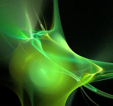 Abstract yellow-green pattern on a black background, design, background Illustrazione stock