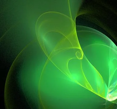Abstract yellow-green pattern on a black background, design, background Stock Photos