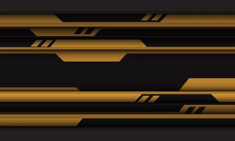 Abstract yellow grey cyber geometric design modern technology futuristic back Stock Illustration