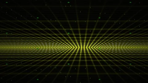Abstract Yellow Grid Tunnel Perspective Background Animation. Stock Footage 334516661