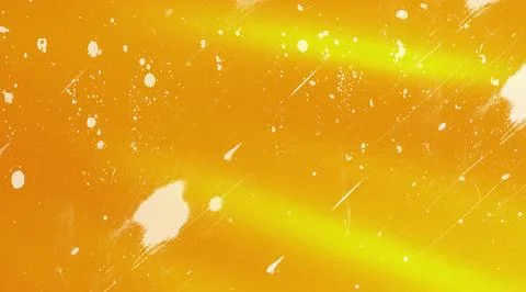 Abstract yellow grunge texture background with white paint splatters . 스톡 일러스트