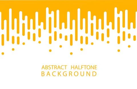 Abstract yellow Halftone Rounded Lines Halftone Transition. Vector Background Stockillustratie
