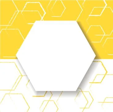Abstract yellow hexagon background vector Stock Illustration