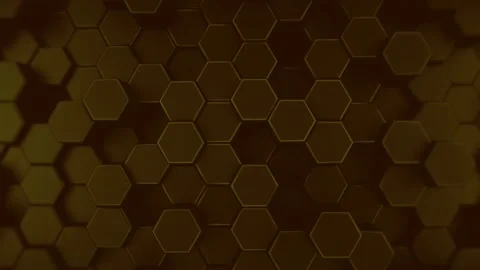 Abstract Yellow hexagonal pattern Seamless loop. Video animation. Stock Footage 211733627