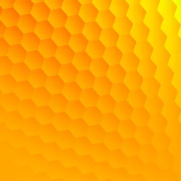 Abstract yellow hexagons background. Blank space for text. Flat design elemen Stock Illustration