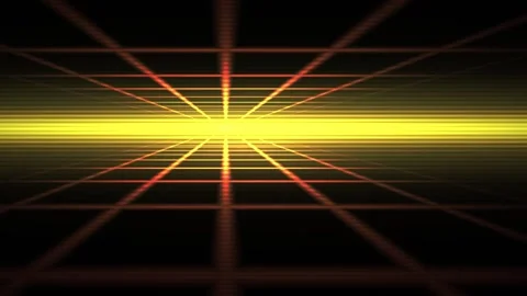 Abstract Yellow Laser Grid Perspective Background Animation. Stock Footage 334516688