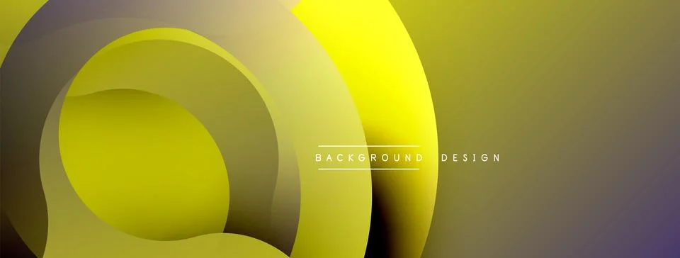 Abstract yellow layers create dynamic composition. Gradient shades offer modern Ilustración de archivo
