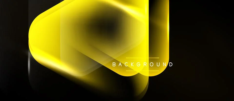 Abstract yellow layers create dynamic flow. Gradient effect provides depth, 库存插图