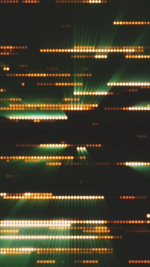 Abstract Yellow LED Light Lines Digital Motion Background Vertical Stock Footage 344859192