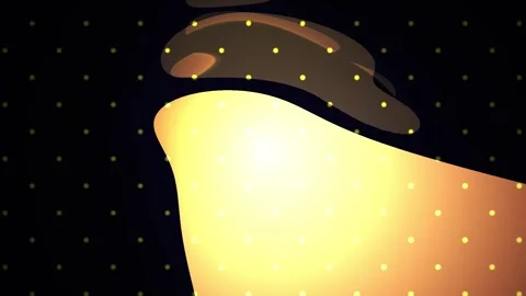 Abstract Yellow Light Flare Motion Graphics with Glowing Dot Grid Stock Footage 343690669