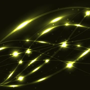 Abstract yellow light glowing background Illustrazione stock