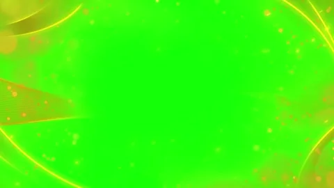 Abstract yellow light waves on green screen background for video editing and Video stock 341907331